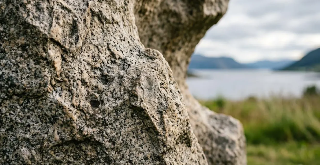Contemporary sculpture in outdoor museum setting with Nordic landscape and natural light